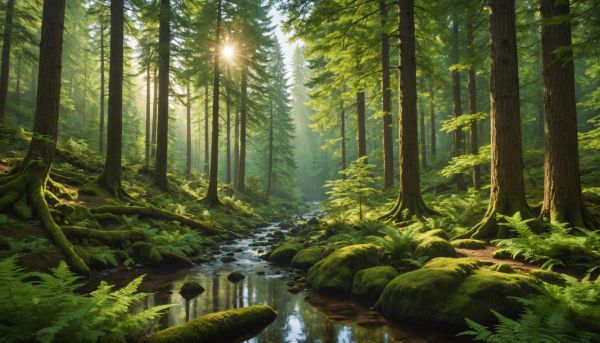 Forêts verdoyantes et réserves de nature pure